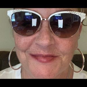 18K White Gold Large Hoops